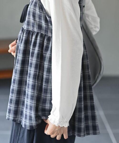 MAISONRAVIEW チェックリボンキャミソール MAISONRAVIEW】チェックリボンキャミソール