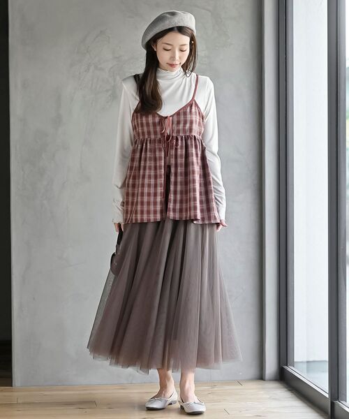 MAISONRAVIEW チェックリボンキャミソール MAISONRAVIEW チェックリボンキャミソール