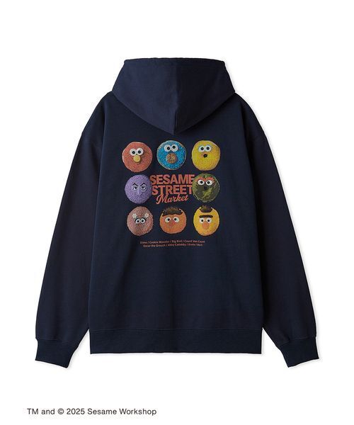 SESAME STREET(セサミストリート)の「【CAFE SWEETS】【UNISEX】フーディ(SWEETS)(パーカー・レディース・ホワイト/ネイビー・M/L)」の2枚目の写真