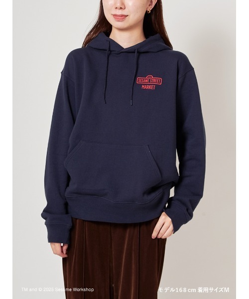 SESAME STREET(セサミストリート)の「【CAFE SWEETS】【UNISEX】フーディ(SWEETS)(パーカー・レディース・ホワイト/ネイビー・M/L)」の4枚目の写真