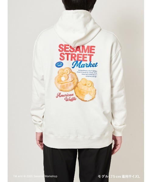 SESAME STREET(セサミストリート)の「【CAFE SWEETS】【UNISEX】フーディ(SWEETS)(パーカー・レディース・ホワイト/ネイビー・M/L)」の6枚目の写真