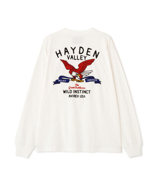 AVIREX（アヴィレックス）の「H.V. EAGLE SLUB L/S T-SHIRT / ヘイデン・バレー スラブ 長袖Tシャツ / AVIREX / アヴィレックス（Tシャツ/カットソー・メンズ・ホワイト/グレー/ブラック・MEDIUM/LARGE/X-LARGE/XX-LARGE）」の14枚目の写真