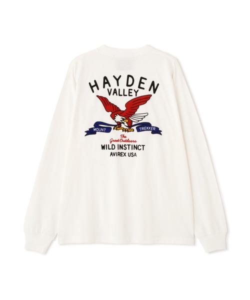 AVIREX（アヴィレックス）の「H.V. EAGLE SLUB L/S T-SHIRT / ヘイデン・バレー スラブ 長袖Tシャツ / AVIREX / アヴィレックス（Tシャツ/カットソー・メンズ・ホワイト/グレー/ブラック・MEDIUM/LARGE/X-LARGE/XX-LARGE）」の6枚目の写真