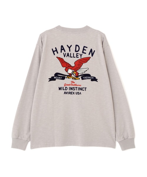 AVIREX（アヴィレックス）の「H.V. EAGLE SLUB L/S T-SHIRT / ヘイデン・バレー スラブ 長袖Tシャツ / AVIREX / アヴィレックス（Tシャツ/カットソー・メンズ・ホワイト/グレー/ブラック・MEDIUM/LARGE/X-LARGE/XX-LARGE）」の4枚目の写真