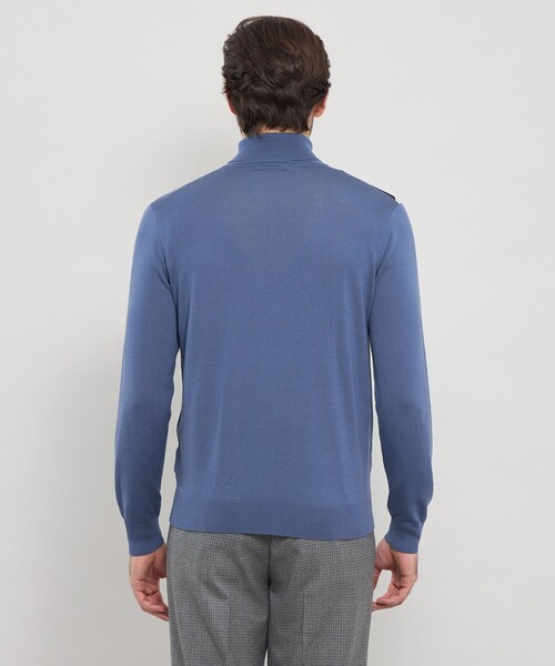 MACKINTOSH LONDON（マッキントッシュ ロンドン）の「14ゲージインターシャアーガイルタートルネックニット（ニット/セーター・メンズ・ライトブルー/パープル系その他3・M/L）」の6枚目の写真