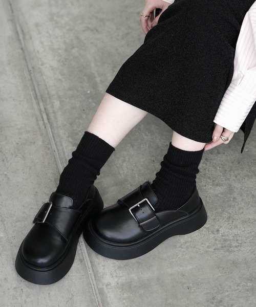 Bulue.】2way厚底ローファーサボ（ローファー）｜Bulue.（ブルー）の