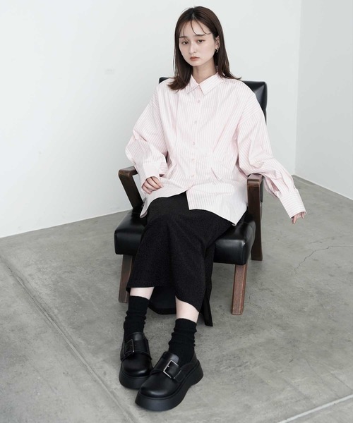 セール】【Bulue.】2way厚底ローファーサボ（ローファー）｜Bulue