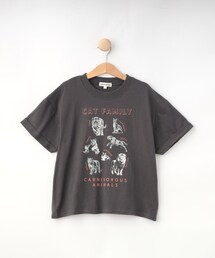 SHOO・LA・RUE | 【100-120cm】猛獣恐竜フォト図鑑Tシャツ(Tシャツ/カットソー)