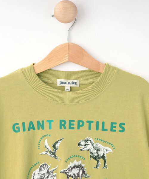 SHOO・LA・RUE（シューラルー）の「【100-120cm】猛獣恐竜フォト図鑑Tシャツ（Tシャツ/カットソー・キッズ・イエロー/チャコールグレー・12/11/10）」の5枚目の写真