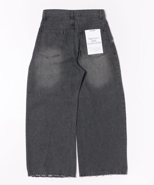 8(eight)(エイト)の「スラブデニム2タックワイドスラックス(デニムパンツ・メンズ・ブルー/ブラック系その他/ブラウン・MEDIUM/SMALL/X-LARGE/LARGE)」の4枚目の写真