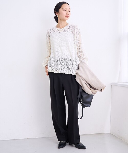 RONEL（ロネル）の「キレイ見え・快適【RONEL】サイドゴムストレートパンツ（その他パンツ・レディース・ダークグレー/ブラック/ブラウン系・L/M/S）」の19枚目の写真