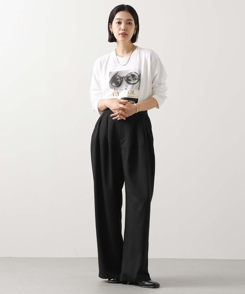 Gready Brilliant（グレディブリリアン）の「タックラウンド切替ワイドパンツ（その他パンツ・レディース・ブラウン/ブラック・38）」の3枚目の写真