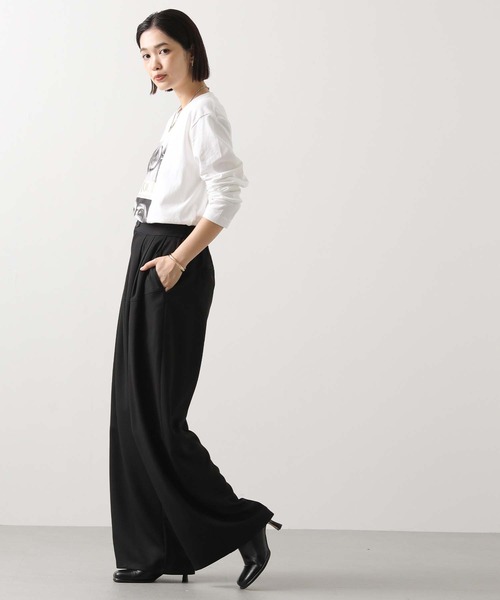 Gready Brilliant（グレディブリリアン）の「タックラウンド切替ワイドパンツ（その他パンツ・レディース・ブラウン/ブラック・38）」の4枚目の写真
