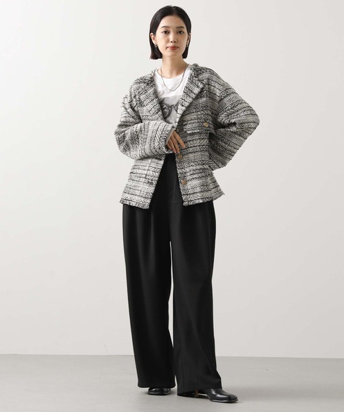 Gready Brilliant（グレディブリリアン）の「タックラウンド切替ワイドパンツ（その他パンツ・レディース・ブラウン/ブラック・38）」の11枚目の写真