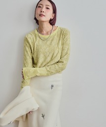 LHELBIE | シアージャガードトップス(Tシャツ/カットソー)