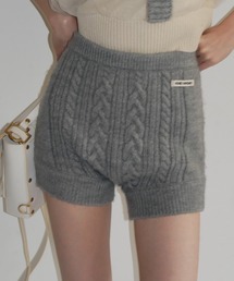 cable knit short pants