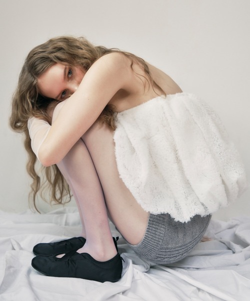 HONEY MI HONEY（ハニーミーハニー）の「cable knit short pants（その他パンツ・レディース・グレー/ブラック/アイボリー・FREE）」の10枚目の写真