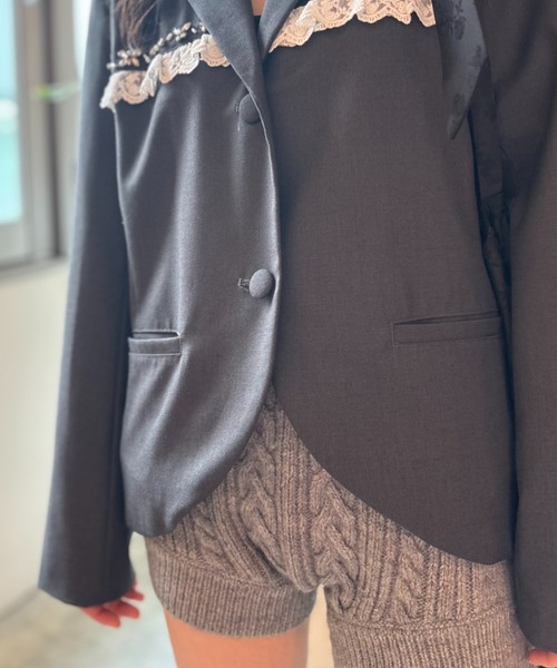 HONEY MI HONEY（ハニーミーハニー）の「cable knit short pants（その他パンツ・レディース・グレー/ブラック/アイボリー・FREE）」の21枚目の写真