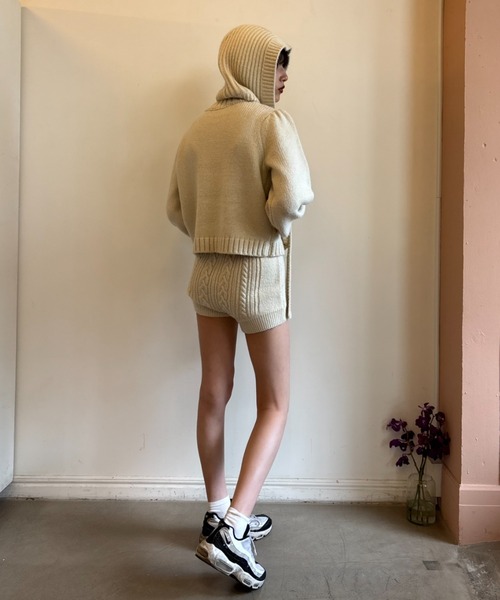 HONEY MI HONEY（ハニーミーハニー）の「cable knit short pants（その他パンツ・レディース・グレー/ブラック/アイボリー・FREE）」の19枚目の写真