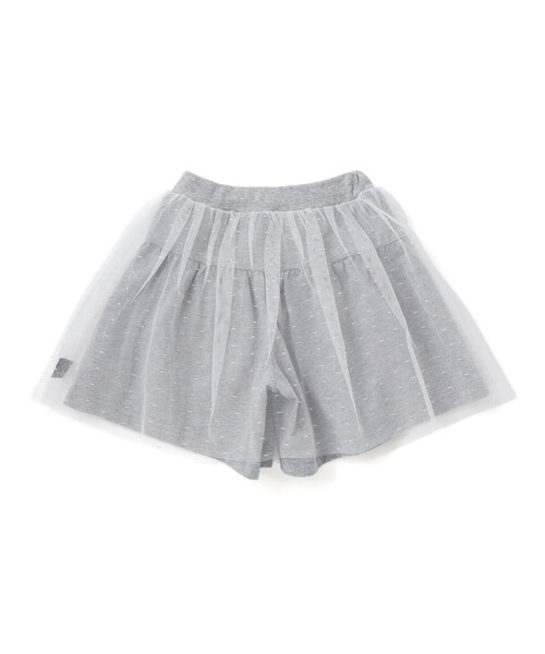 Noeil aime BeBe（ノイユエイムベベ）の「ラメ入りチュールティアードキュロット（スカート・キッズ・グレー/ベージュ・110cm/120cm/130cm）」の4枚目の写真