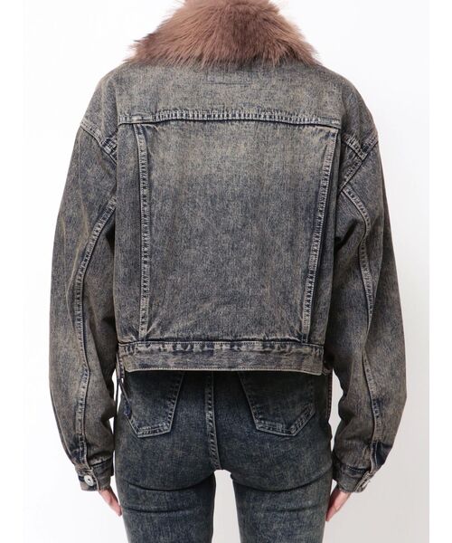 GYDA(ジェイダ)の「2WAY ECO FURショートデニムGジャン(デニムジャケット・レディース・ブルー/インディゴブルー・FREE)」の19枚目の写真