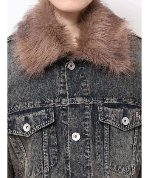 GYDA(ジェイダ)の「2WAY ECO FURショートデニムGジャン(デニムジャケット・レディース・ブルー/インディゴブルー・FREE)」の20枚目の写真