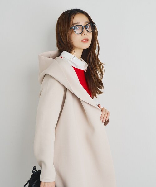 un dix cors（アンディコール）の「《デイリーに活躍》フーディーロングコート（ダッフルコート・レディース・ブラウン/ブラック/アイボリー・FREE）」の6枚目の写真