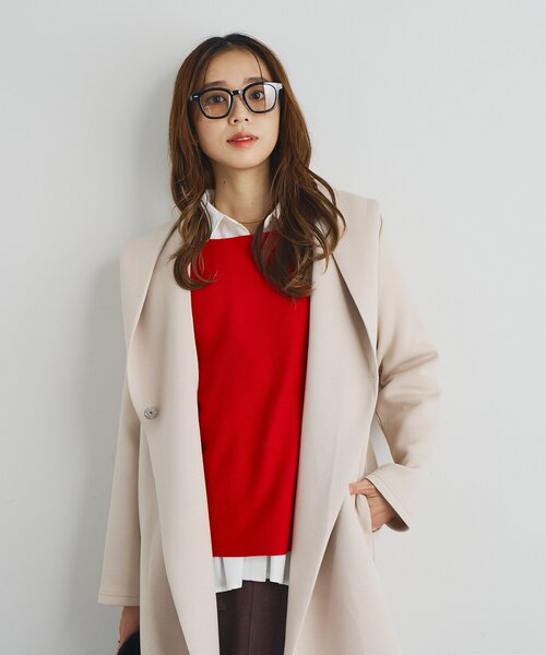 un dix cors（アンディコール）の「《デイリーに活躍》フーディーロングコート（ダッフルコート・レディース・ブラウン/ブラック/アイボリー・FREE）」の8枚目の写真