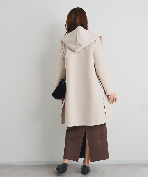 un dix cors（アンディコール）の「《デイリーに活躍》フーディーロングコート（ダッフルコート・レディース・ブラウン/ブラック/アイボリー・FREE）」の11枚目の写真