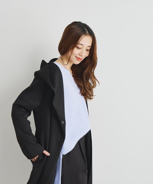 un dix cors（アンディコール）の「《デイリーに活躍》フーディーロングコート（ダッフルコート・レディース・ブラウン/ブラック/アイボリー・FREE）」の17枚目の写真