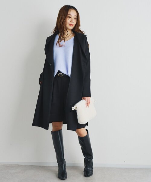 un dix cors（アンディコール）の「《デイリーに活躍》フーディーロングコート（ダッフルコート・レディース・ブラウン/ブラック/アイボリー・FREE）」の20枚目の写真