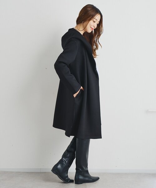 un dix cors（アンディコール）の「《デイリーに活躍》フーディーロングコート（ダッフルコート・レディース・ブラウン/ブラック/アイボリー・FREE）」の21枚目の写真