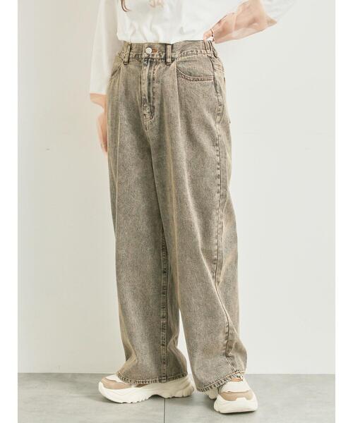 SM2（エスエムツー）の「オーバーダイデニムタックパンツ（その他パンツ・レディース・グリーン/ブラウン/ピンク/ネイビー・L/M）」の2枚目の写真
