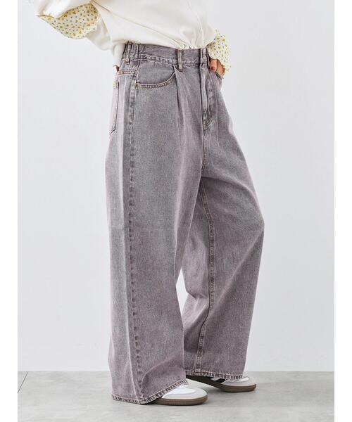 SM2（エスエムツー）の「オーバーダイデニムタックパンツ（その他パンツ・レディース・グリーン/ブラウン/ピンク/ネイビー・L/M）」の4枚目の写真