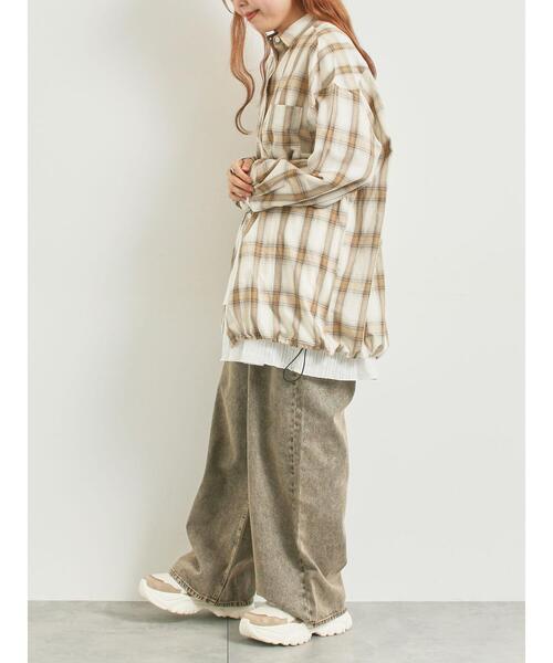 SM2（エスエムツー）の「オーバーダイデニムタックパンツ（その他パンツ・レディース・グリーン/ブラウン/ピンク/ネイビー・L/M）」の12枚目の写真