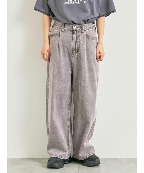 SM2（エスエムツー）の「オーバーダイデニムタックパンツ（その他パンツ・レディース・グリーン/ブラウン/ピンク/ネイビー・L/M）」の17枚目の写真