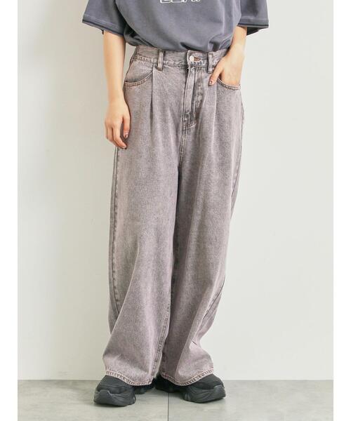 SM2（エスエムツー）の「オーバーダイデニムタックパンツ（その他パンツ・レディース・グリーン/ブラウン/ピンク/ネイビー・L/M）」の19枚目の写真