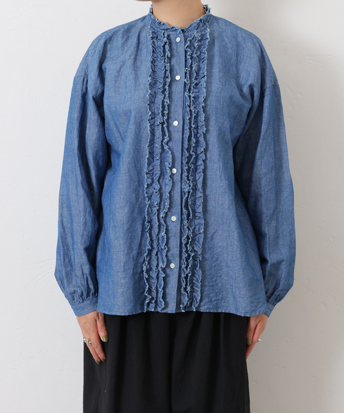 journal standard luxe CLシャンブレー フリルブラウス journal standard luxe｜CLシャンブレー フリルブラウス | Rakuten