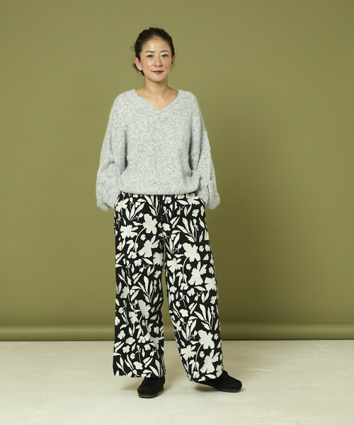 Freada（フリーダ）の「Freada/フリーダ モノトーン 刺繍 イージーパンツ（その他パンツ・レディース・ブラック/ブラウン・ONE SIZE）」の16枚目の写真