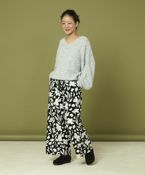 Freada（フリーダ）の「Freada/フリーダ モノトーン 刺繍 イージーパンツ（その他パンツ・レディース・ブラック/ブラウン・ONE SIZE）」の17枚目の写真