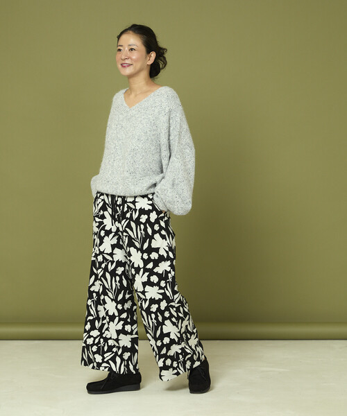 Freada（フリーダ）の「Freada/フリーダ モノトーン 刺繍 イージーパンツ（その他パンツ・レディース・ブラック/ブラウン・ONE SIZE）」の21枚目の写真