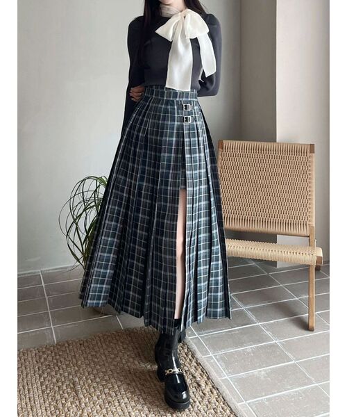 MERCURYDUO(マーキュリーデュオ)の「異素材リボンカットアウトニット(ニット/セーター・レディース・ブラック/ベビーピンク/チャコールグレー/ブルー/アイボリー/ピンク・FREE)」の10枚目の写真