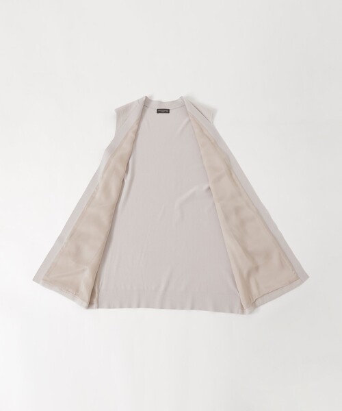 MACKINTOSH LONDON(マッキントッシュ ロンドン)の「スライトラスターストレッチシャギーコンビジレ(ベスト・レディース・ベージュ/ブラック・38)」の4枚目の写真