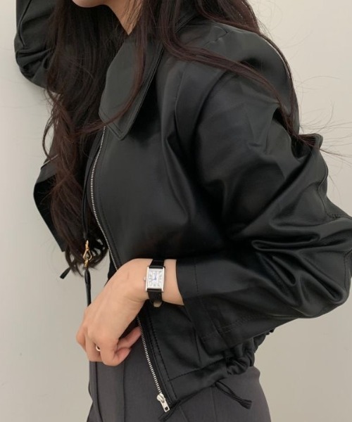 FREE STYLISTS(フリー スタイリスト)の「YUGA_YGMC Drawstring cropped jacket(ブルゾン・レディース・オフホワイト/ブラック・FREE)」の5枚目の写真