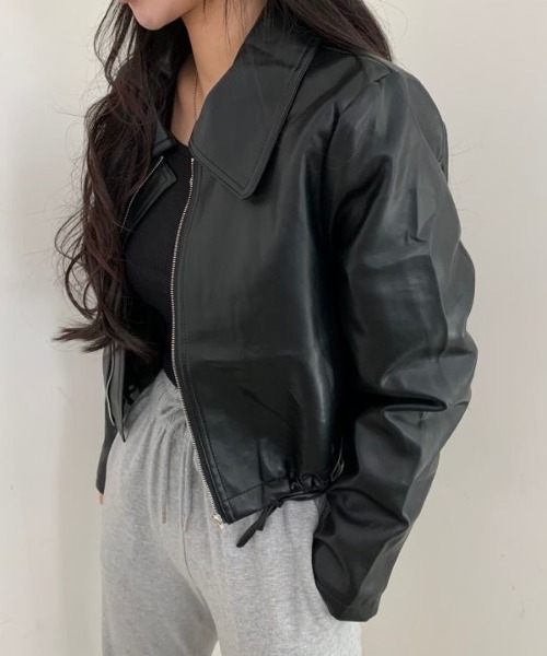 FREE STYLISTS(フリー スタイリスト)の「YUGA_YGMC Drawstring cropped jacket(ブルゾン・レディース・オフホワイト/ブラック・FREE)」の6枚目の写真