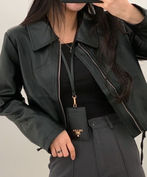 FREE STYLISTS(フリー スタイリスト)の「YUGA_YGMC Drawstring cropped jacket(ブルゾン・レディース・オフホワイト/ブラック・FREE)」の7枚目の写真