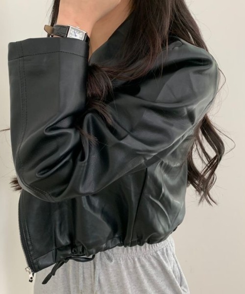 FREE STYLISTS(フリー スタイリスト)の「YUGA_YGMC Drawstring cropped jacket(ブルゾン・レディース・オフホワイト/ブラック・FREE)」の10枚目の写真