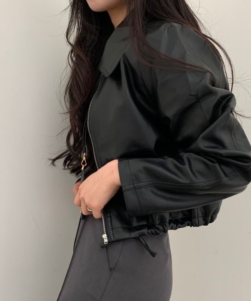 FREE STYLISTS(フリー スタイリスト)の「YUGA_YGMC Drawstring cropped jacket(ブルゾン・レディース・オフホワイト/ブラック・FREE)」の12枚目の写真