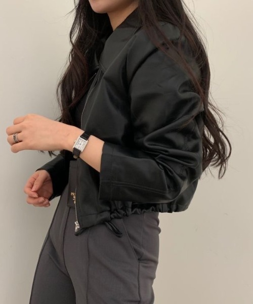 FREE STYLISTS(フリー スタイリスト)の「YUGA_YGMC Drawstring cropped jacket(ブルゾン・レディース・オフホワイト/ブラック・FREE)」の17枚目の写真