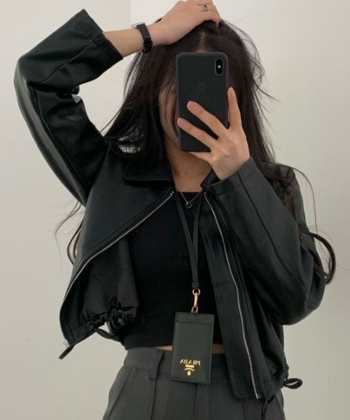 FREE STYLISTS(フリー スタイリスト)の「YUGA_YGMC Drawstring cropped jacket(ブルゾン・レディース・オフホワイト/ブラック・FREE)」の18枚目の写真